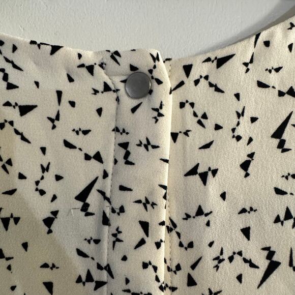 A.L.C. Printed 100% Silk Women’s Tank Top Size Small Cream - Picture 7 of 9